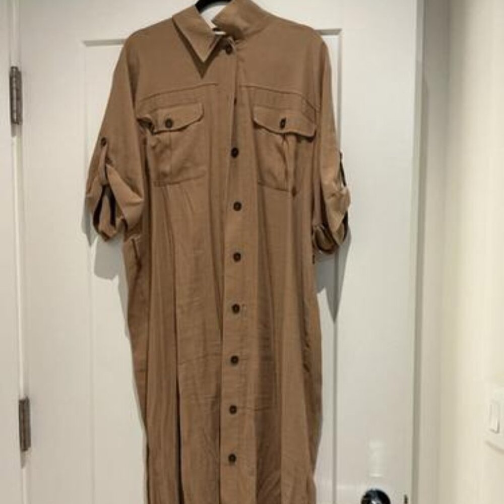 Zara Belted Shirtdress - Like New - Picture 1 of 3